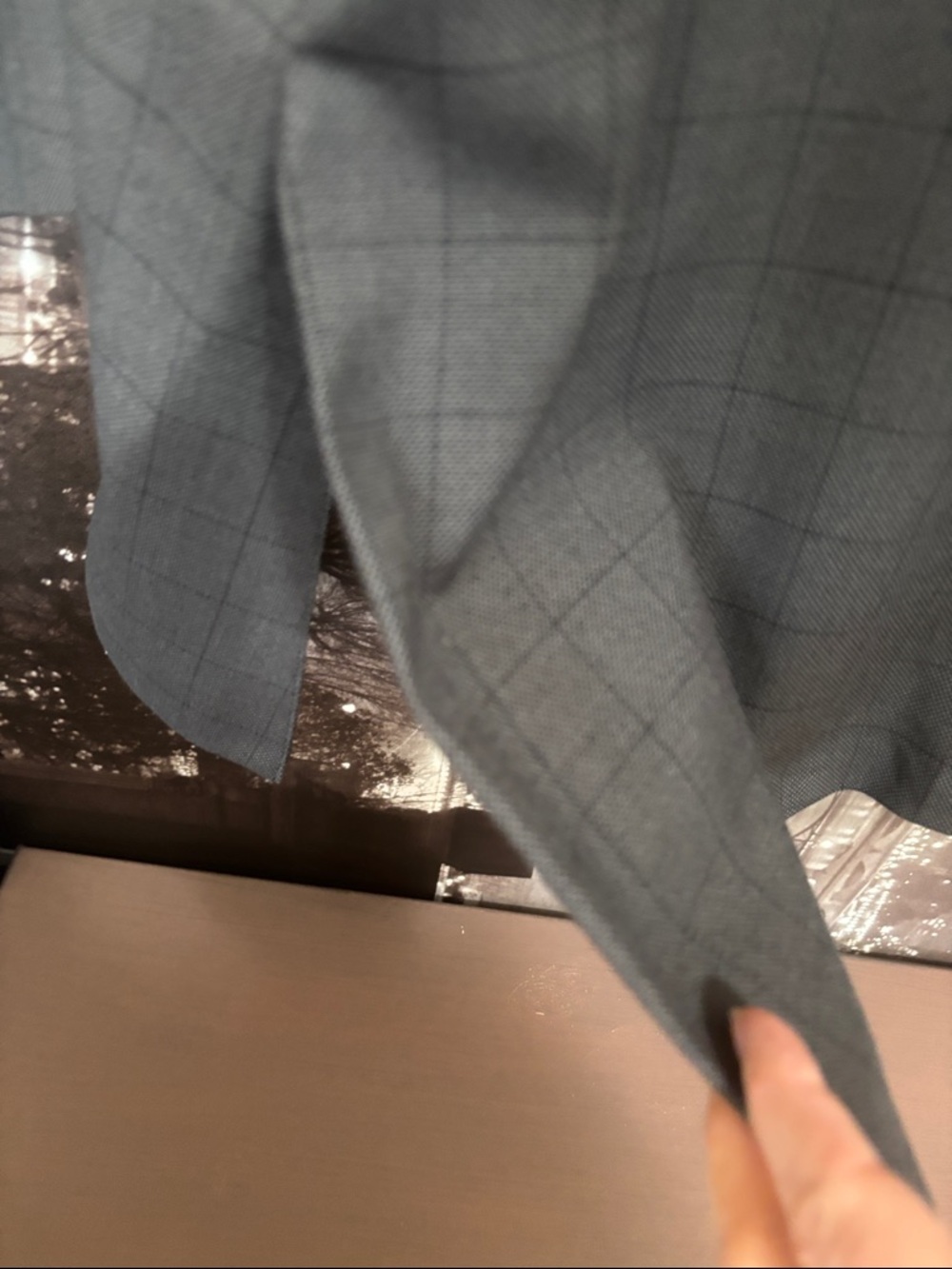 Big and Tall men's 2 pc. Gray Windowpane suit - Picture 3 of 8